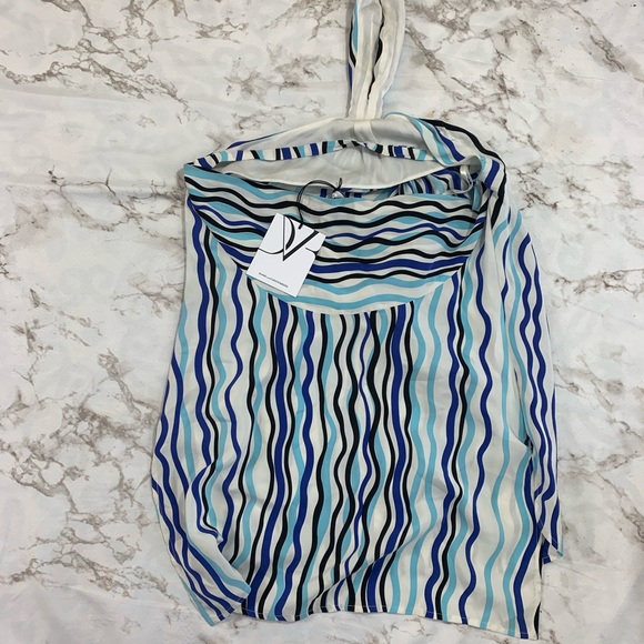 Diane von Furstenberg Alyssa Top in Tigris Blue - Picture 6 of 6